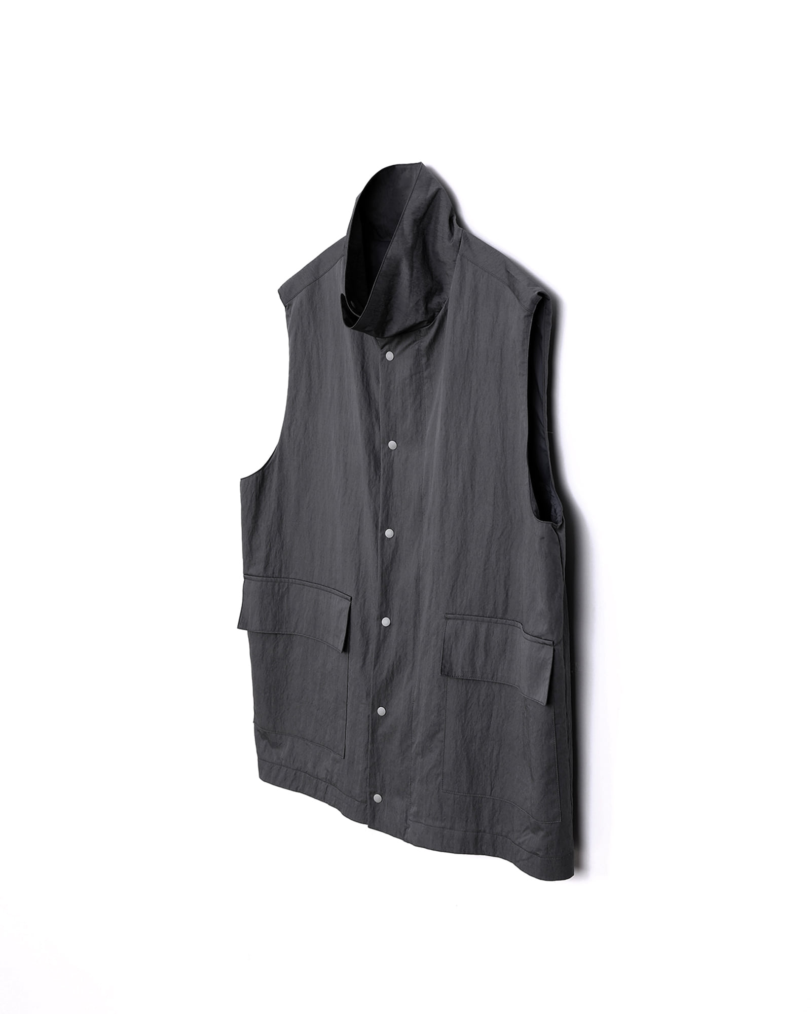 LAYERED VEST CHARCOAL